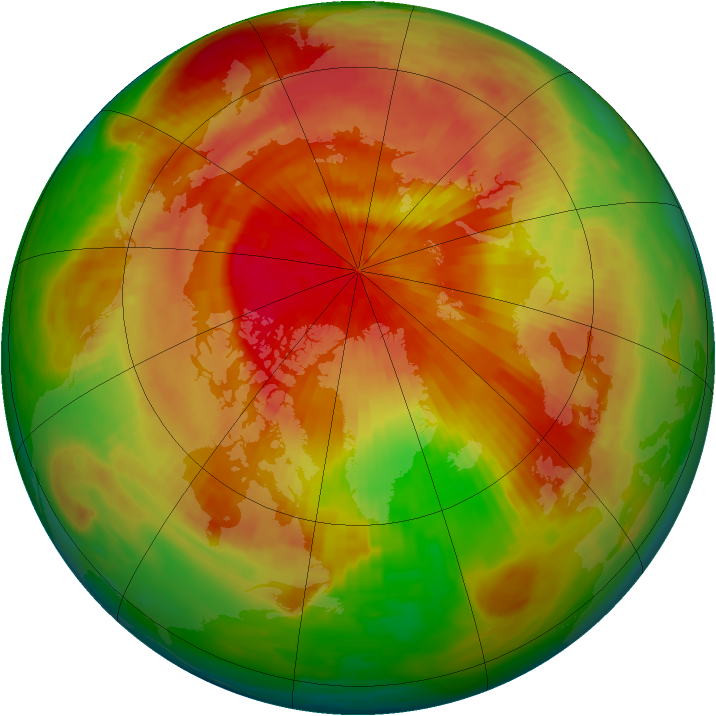 Arctic ozone map for 03 April 1986